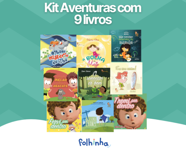 kit aventuras livros espiritas infantis